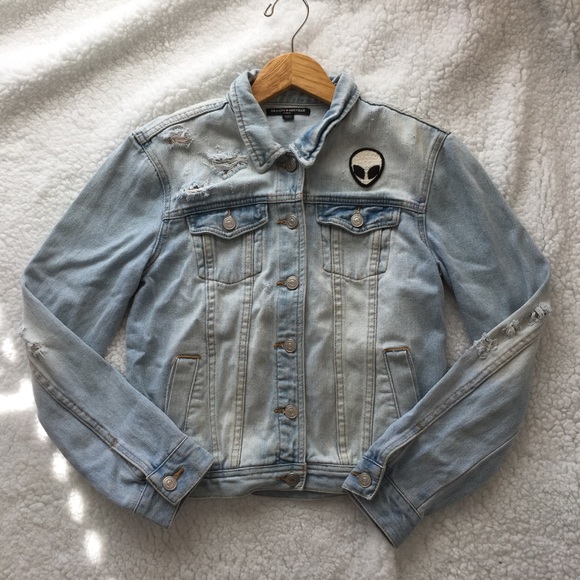 Brandy Melville Jackets & Blazers - NWOT Brandy Melville rare distressed alien jacket
